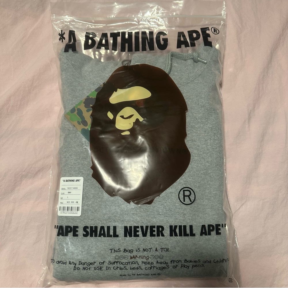BAPE x OVO Pullover Hoodie 'Gray' - Picture 4 of 4